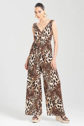 Luxe Leopard Cotton Gauze Jumpsuit