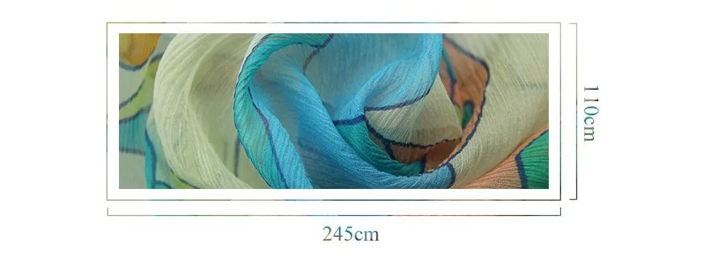 Luxury Women Chiffon Silk Scarves