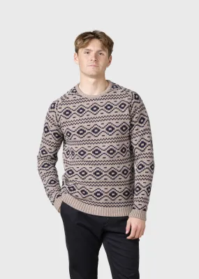 Marlon knit  - Sand/navy