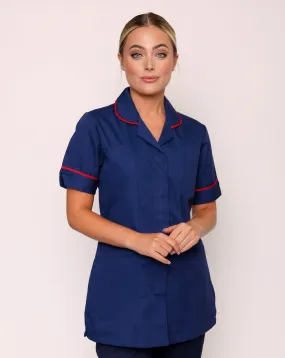 Memory Women's Classic Healthcare Tunic - Navy / Red