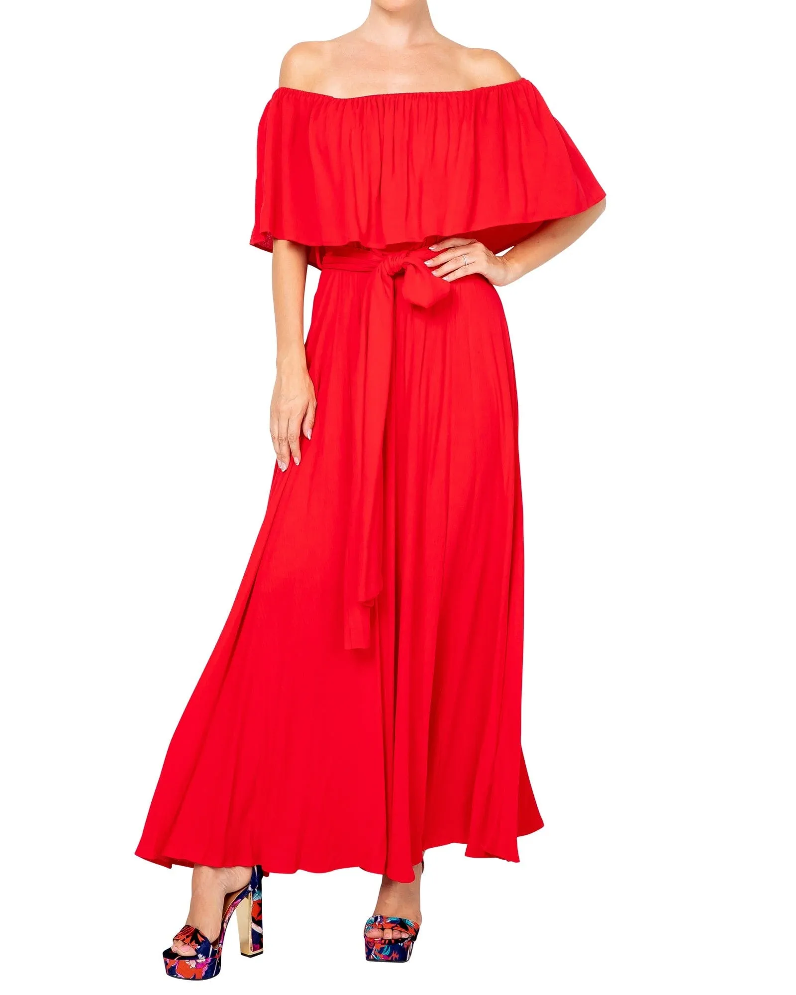 Morning Glory Maxi Dress - Cherry