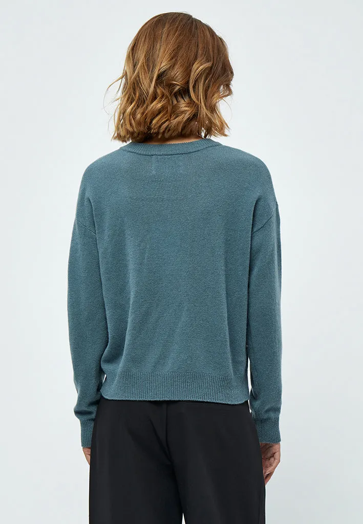 MSMajsa V- Neck Knit Pullover - Sea Mist