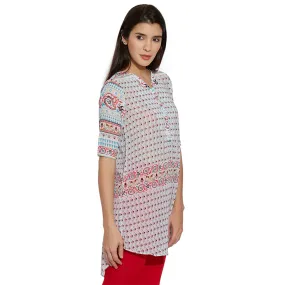 Multicoloured printed tunic