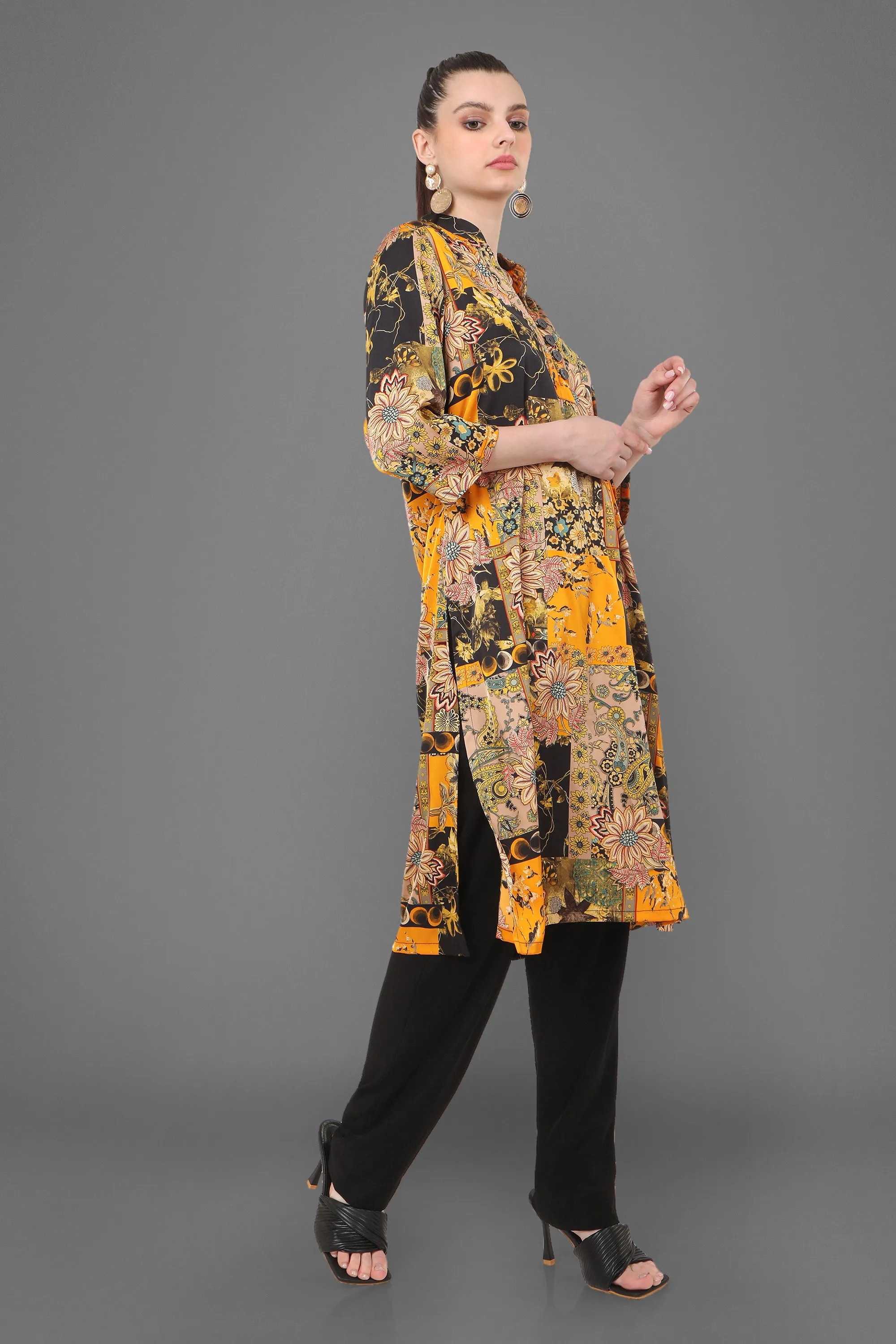 Myra Abstract Floral Printed Kurta