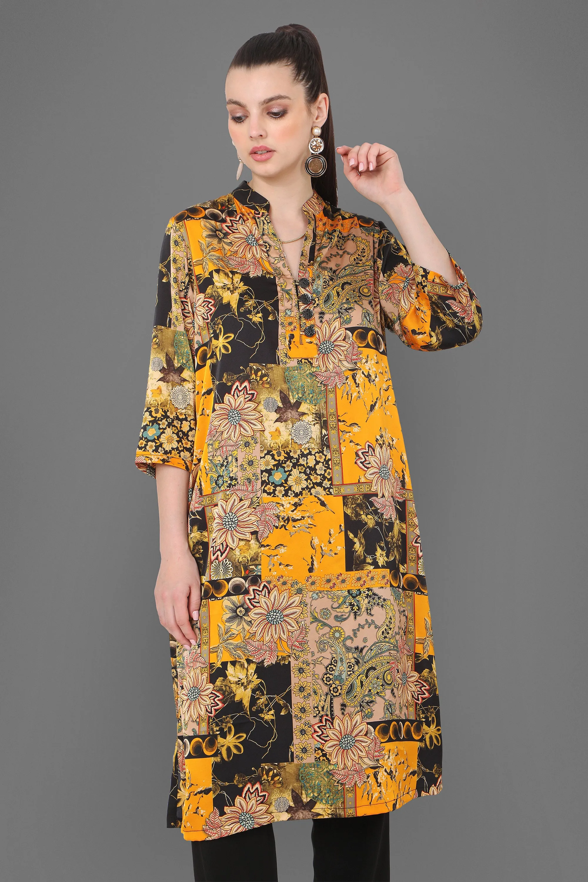 Myra Abstract Floral Printed Kurta