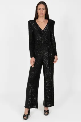 New York Jumpsuit Black Sequin