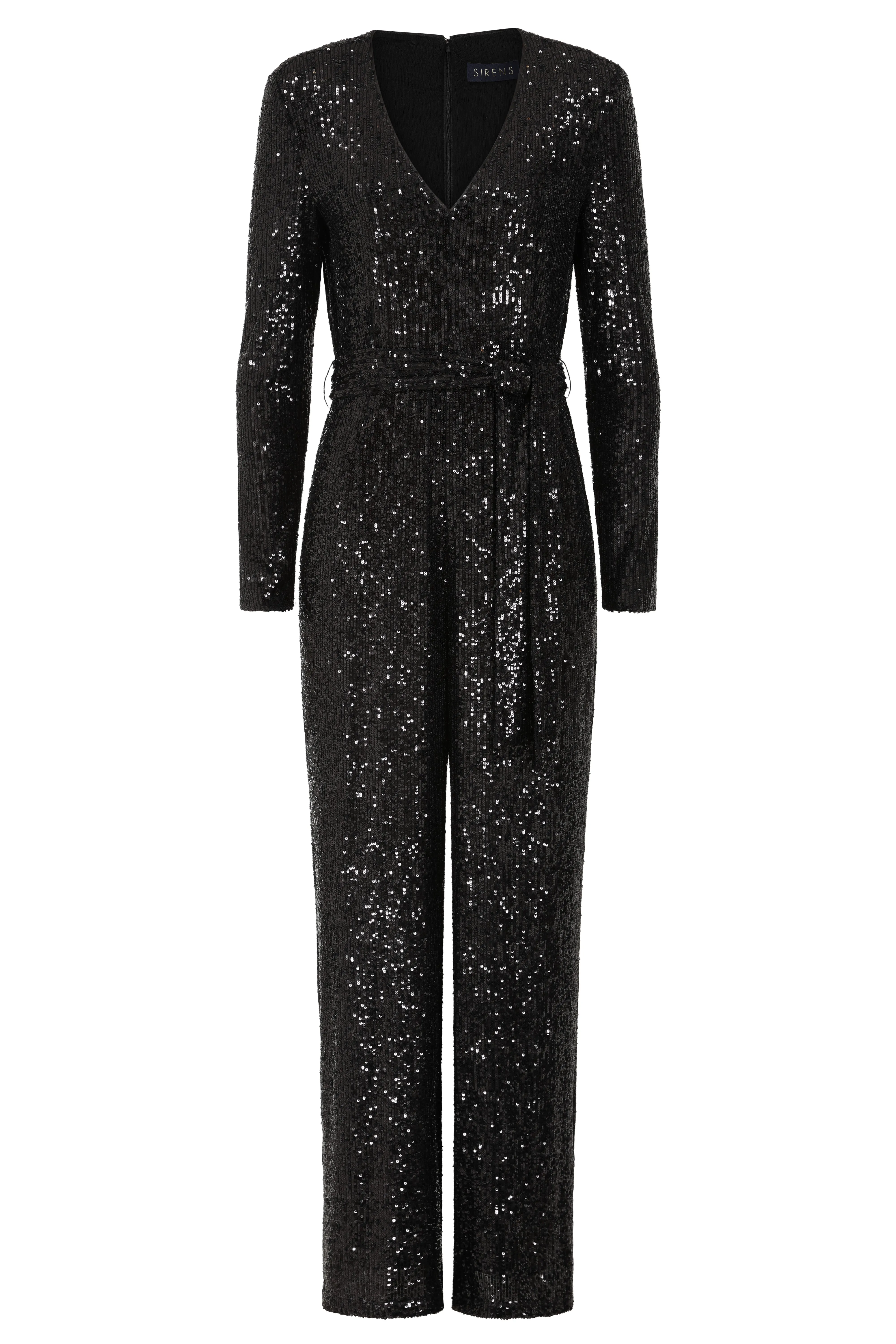 New York Jumpsuit Black Sequin