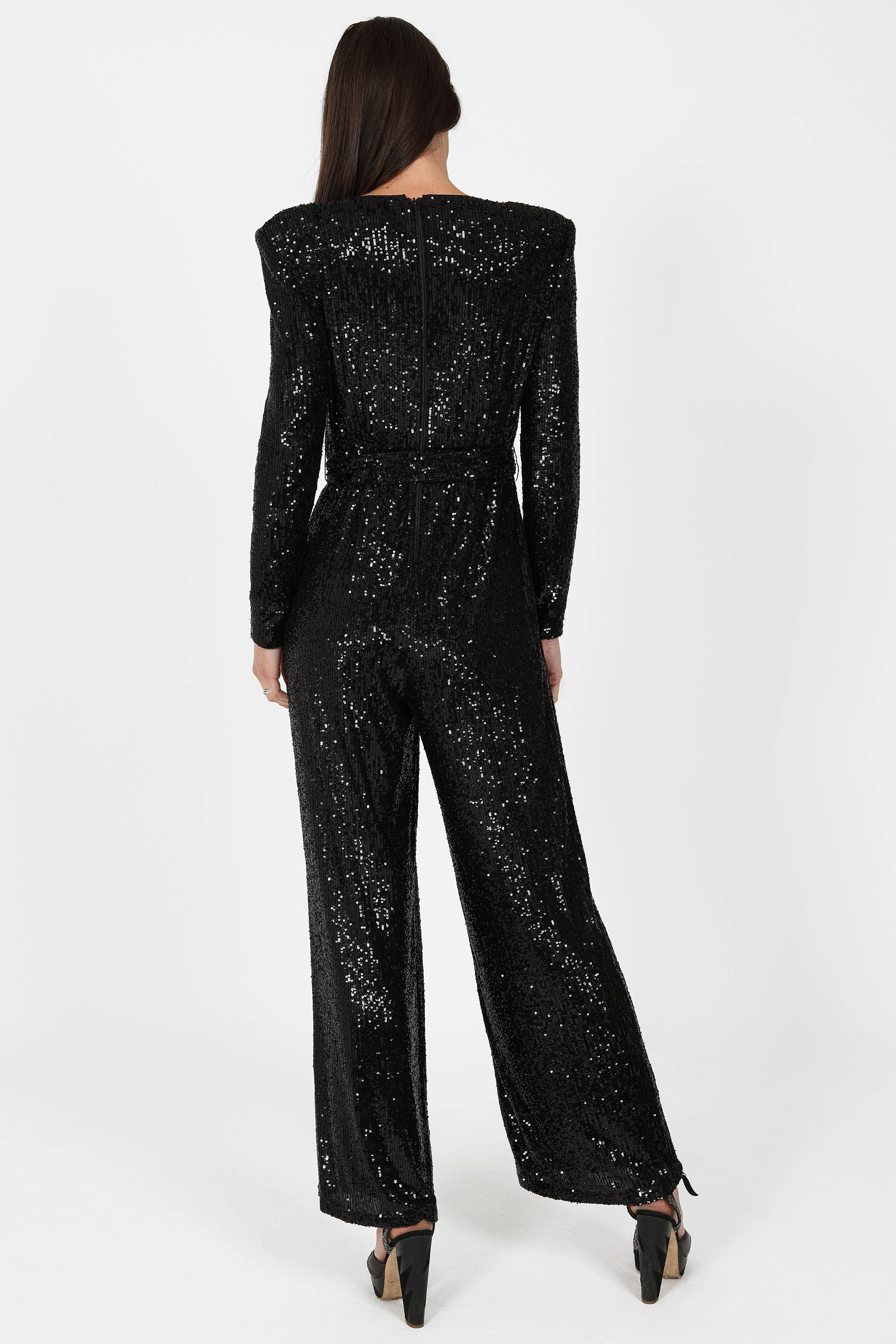 New York Jumpsuit Black Sequin