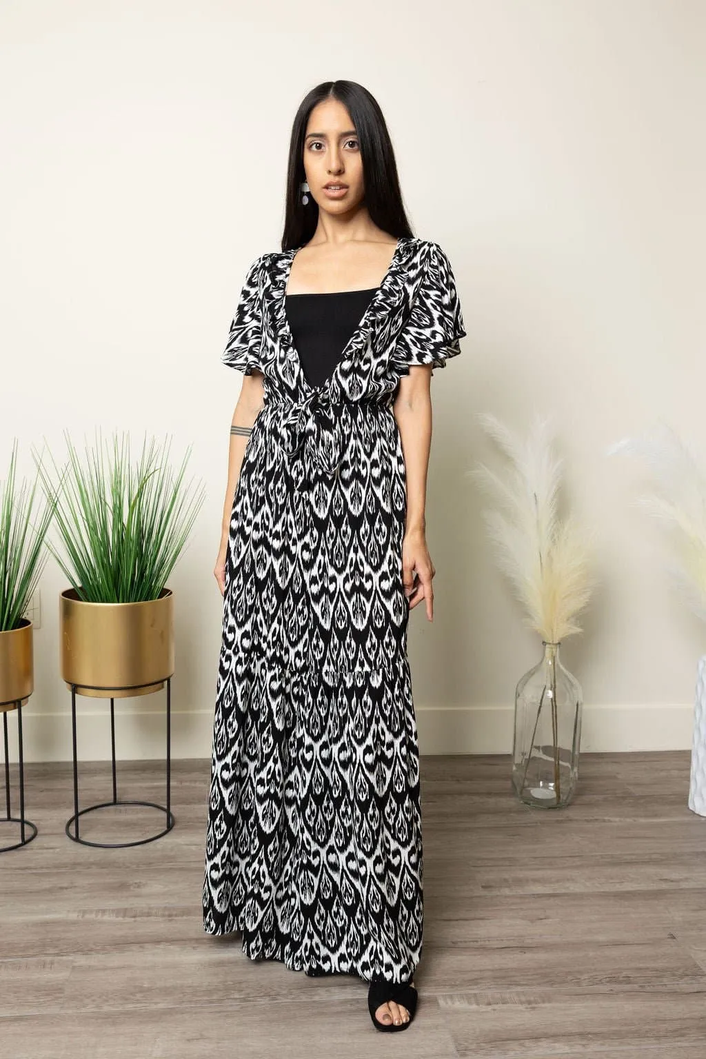 Nightline Elegant Full Length Maxi Jumpsuit - Black