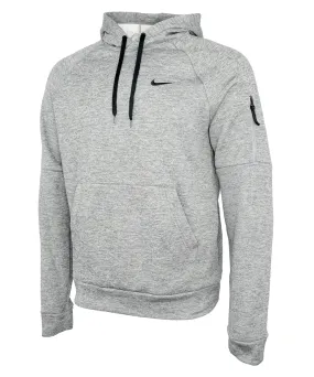 Nike mens pullover fitness hoodie | Charcoal Heather/Dark Smoke Grey/Black