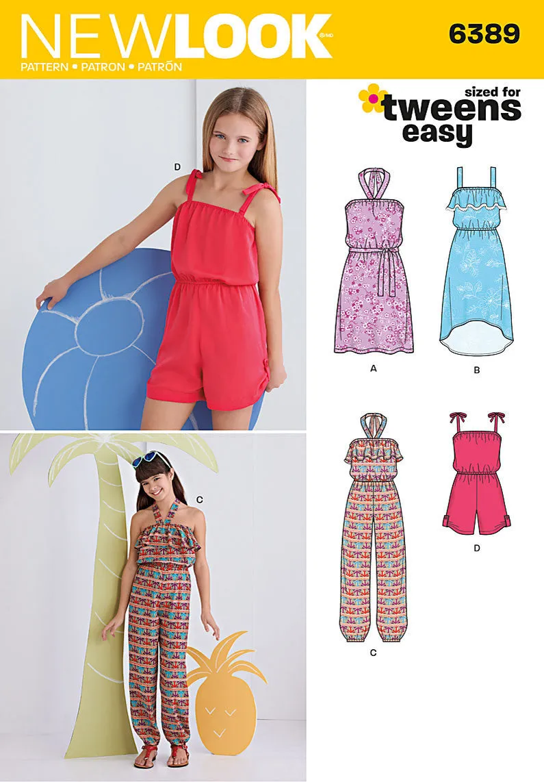 NL6389 Girls' Easy Jumpsuit, Romper and Dresses