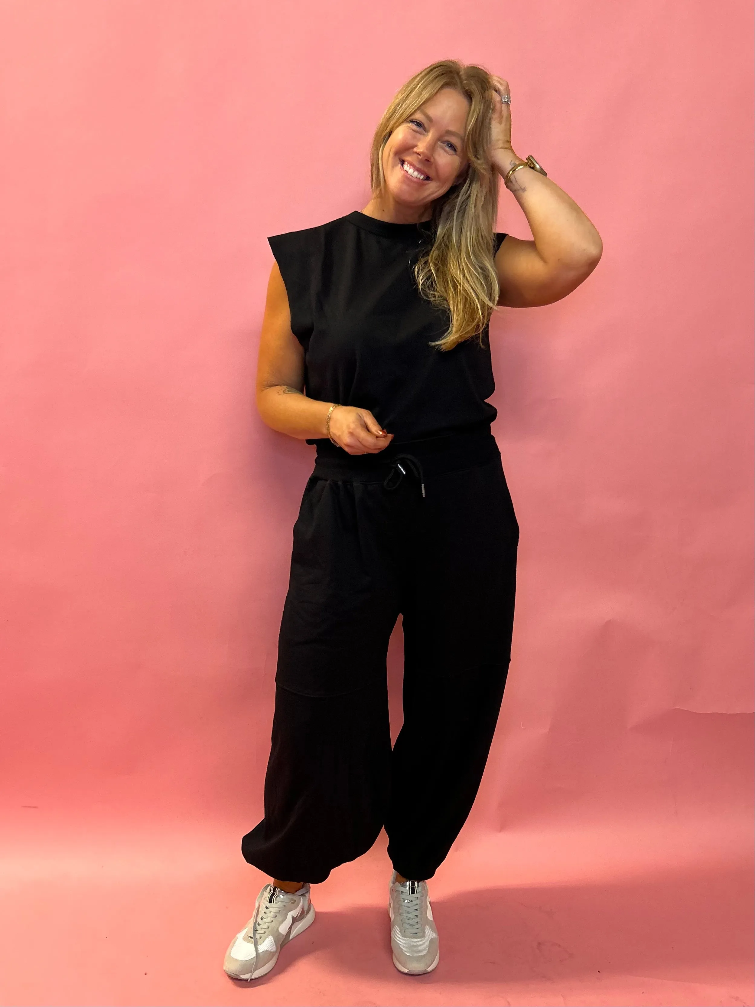 Our Favorite Open Back Scuba Jumpsuit in Black