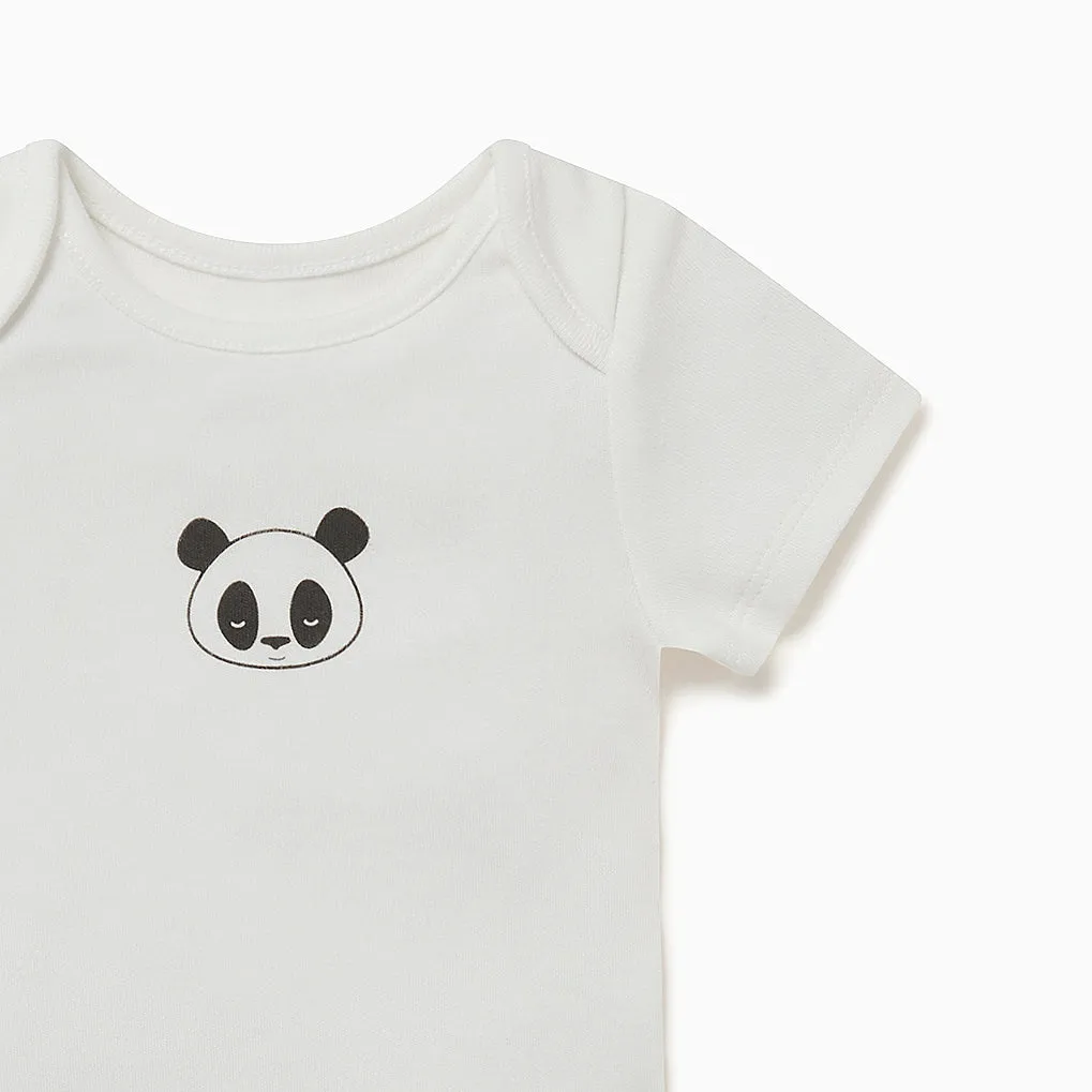 Panda Short Sleeve Bodysuit & Leggings Outfit