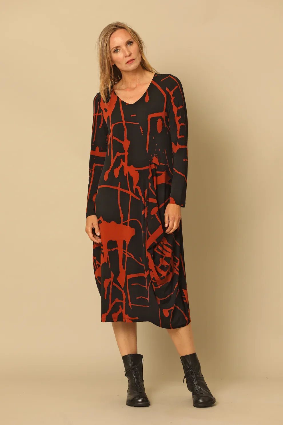 Paprika Long Sleeve McKinley Dress