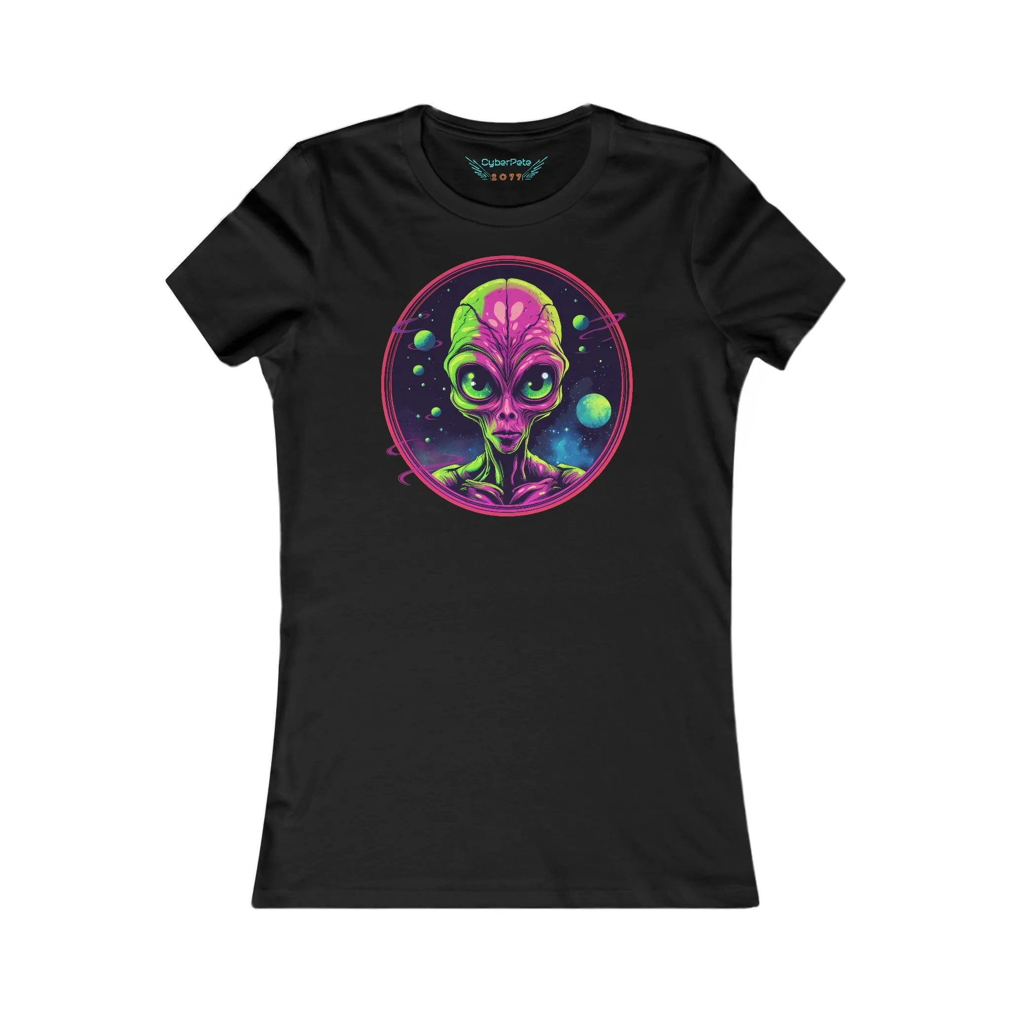 Pink Alien T-Shirt | Sci-Fi T-Shirt für Frauen