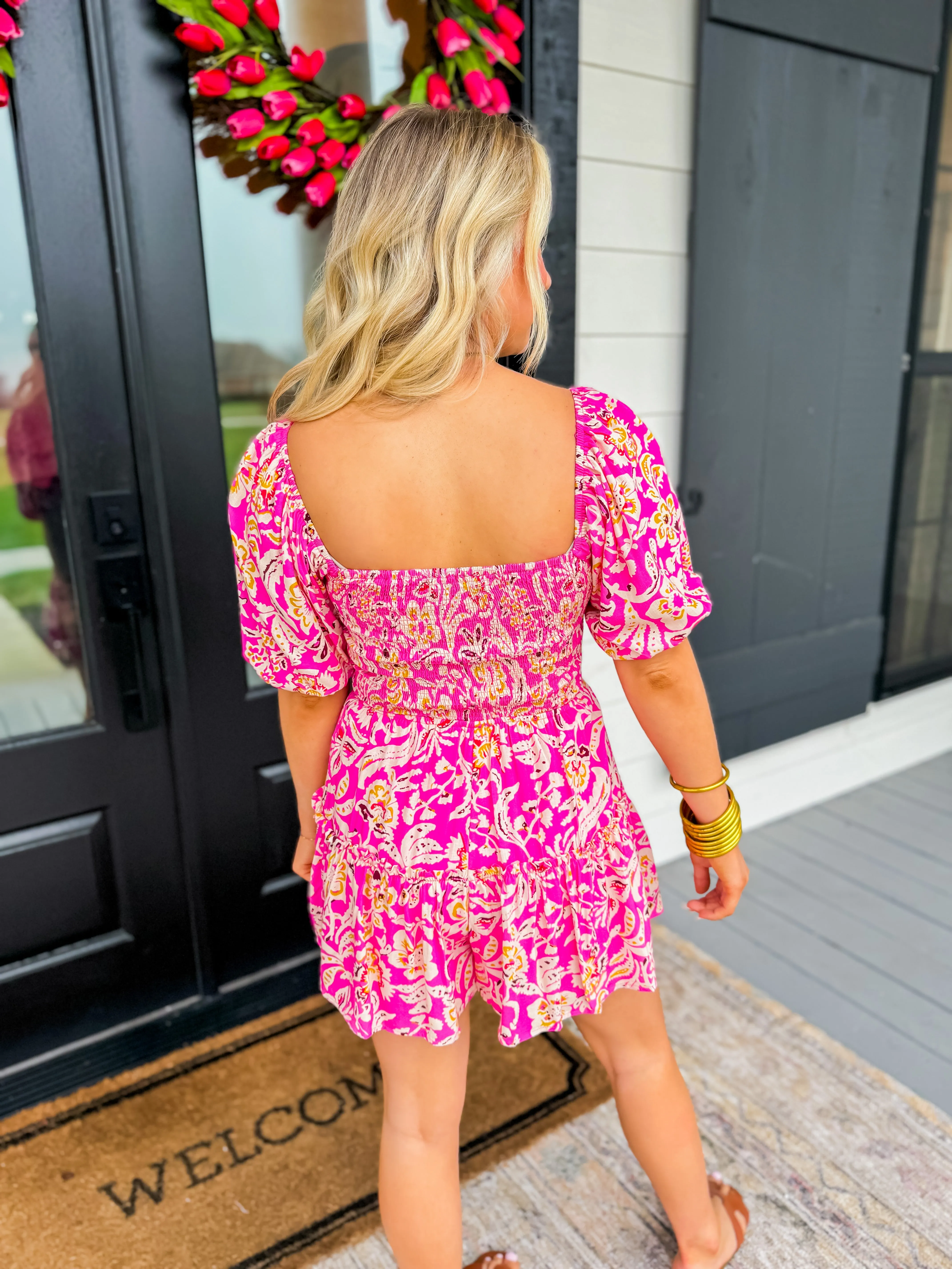 Pink Floral Romper