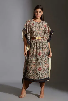 Printed Kaftan Tunic & Dhoti Pant Set