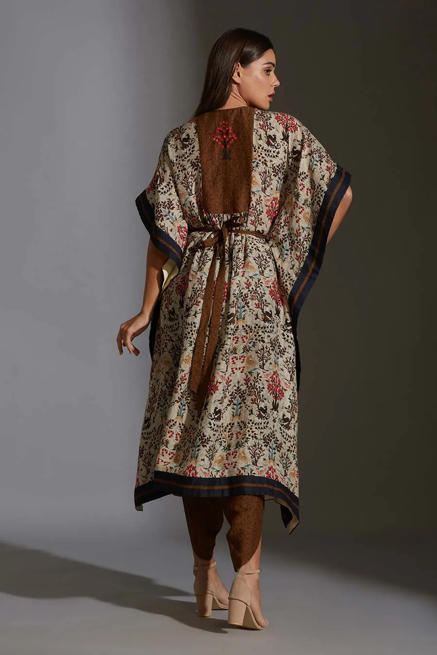 Printed Kaftan Tunic & Dhoti Pant Set