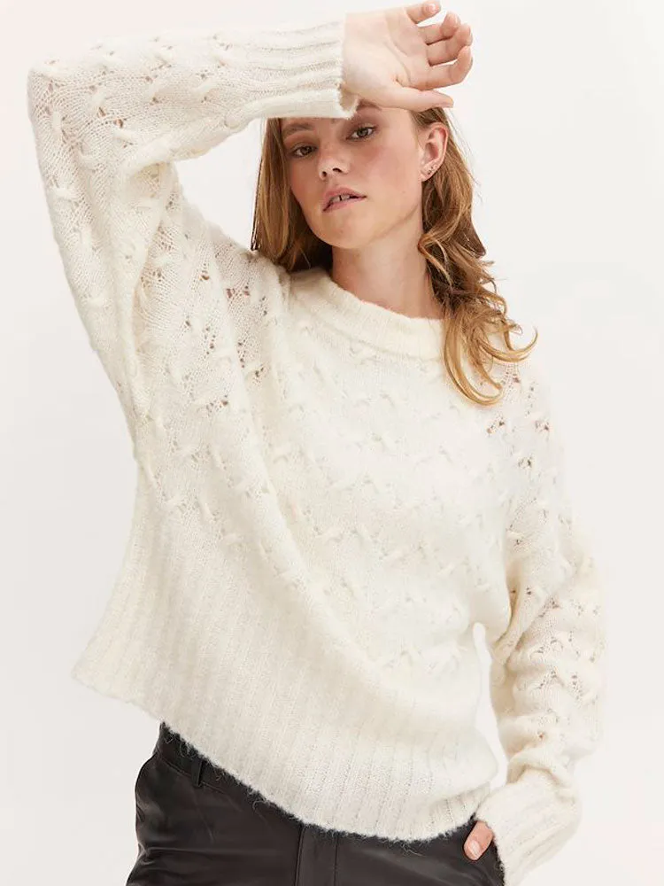 Pulz PzAstrid Pattern Pullover Turtledove