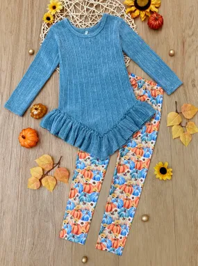 Pumpkin Patch Ruffle Tunic and Legging Set