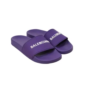 Purple Rubber Flip Flops Pool Sandals