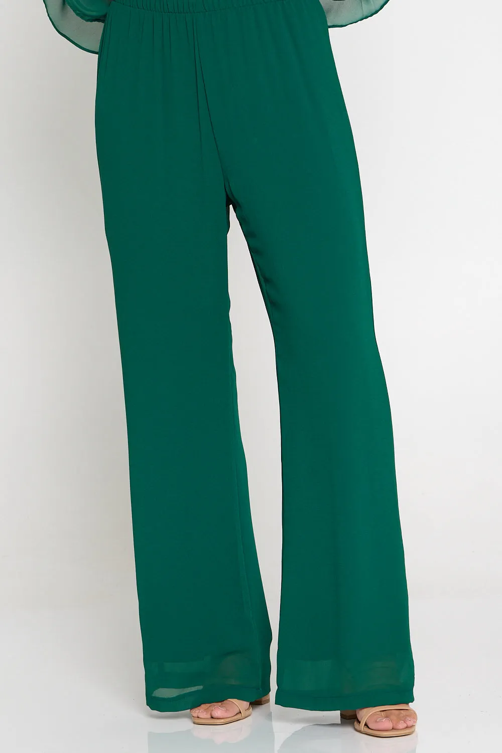 Rendezvous Chiffon Pants - Forest