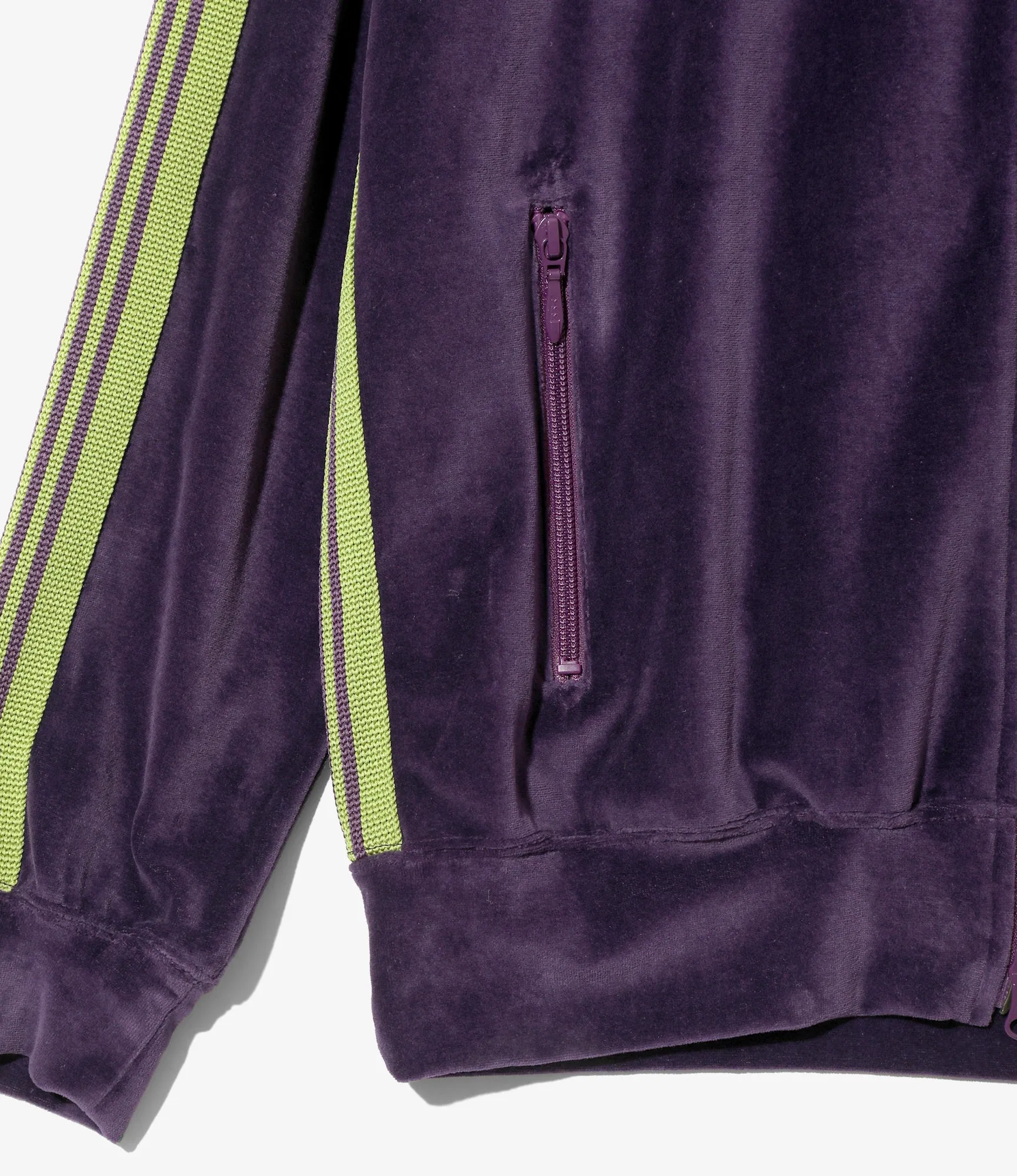 Rib Collar Track Jacket – Purple Velour