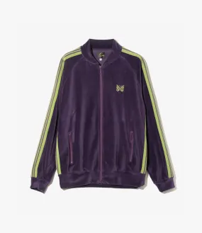 Rib Collar Track Jacket – Purple Velour