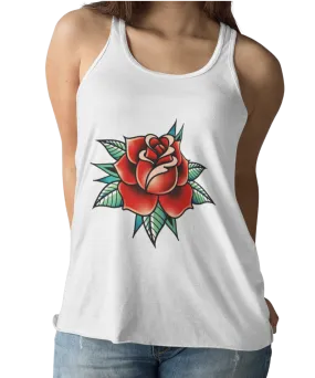 Rose Tattoo Design Adult Womens Vest Top