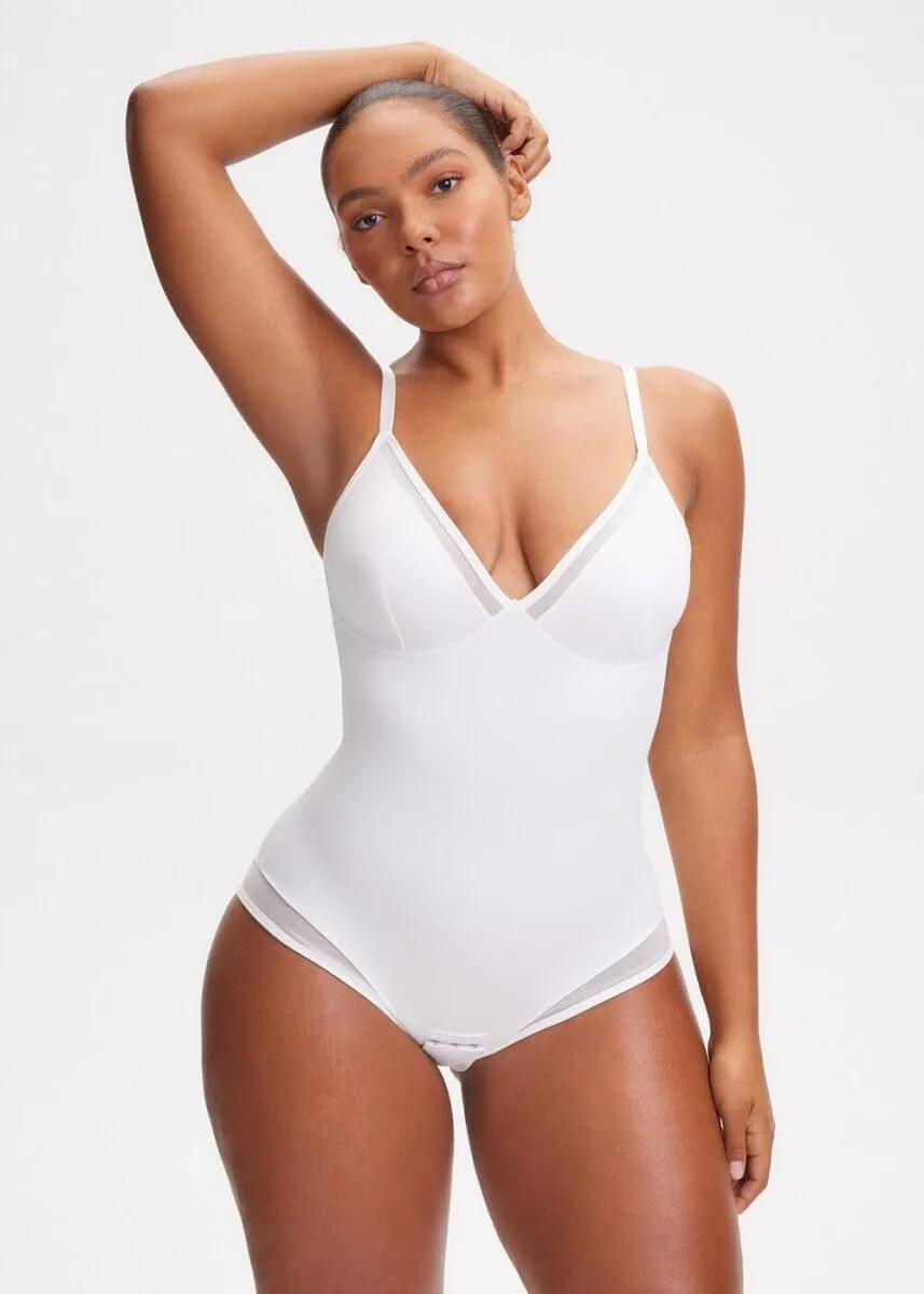 SculptingBodysuit V-Neck Mesh Brief