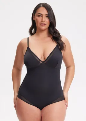 SculptingBodysuit V-Neck Mesh Brief