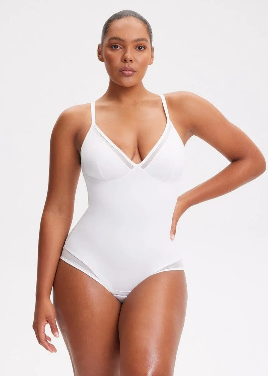 SculptingBodysuit V-Neck Mesh Brief