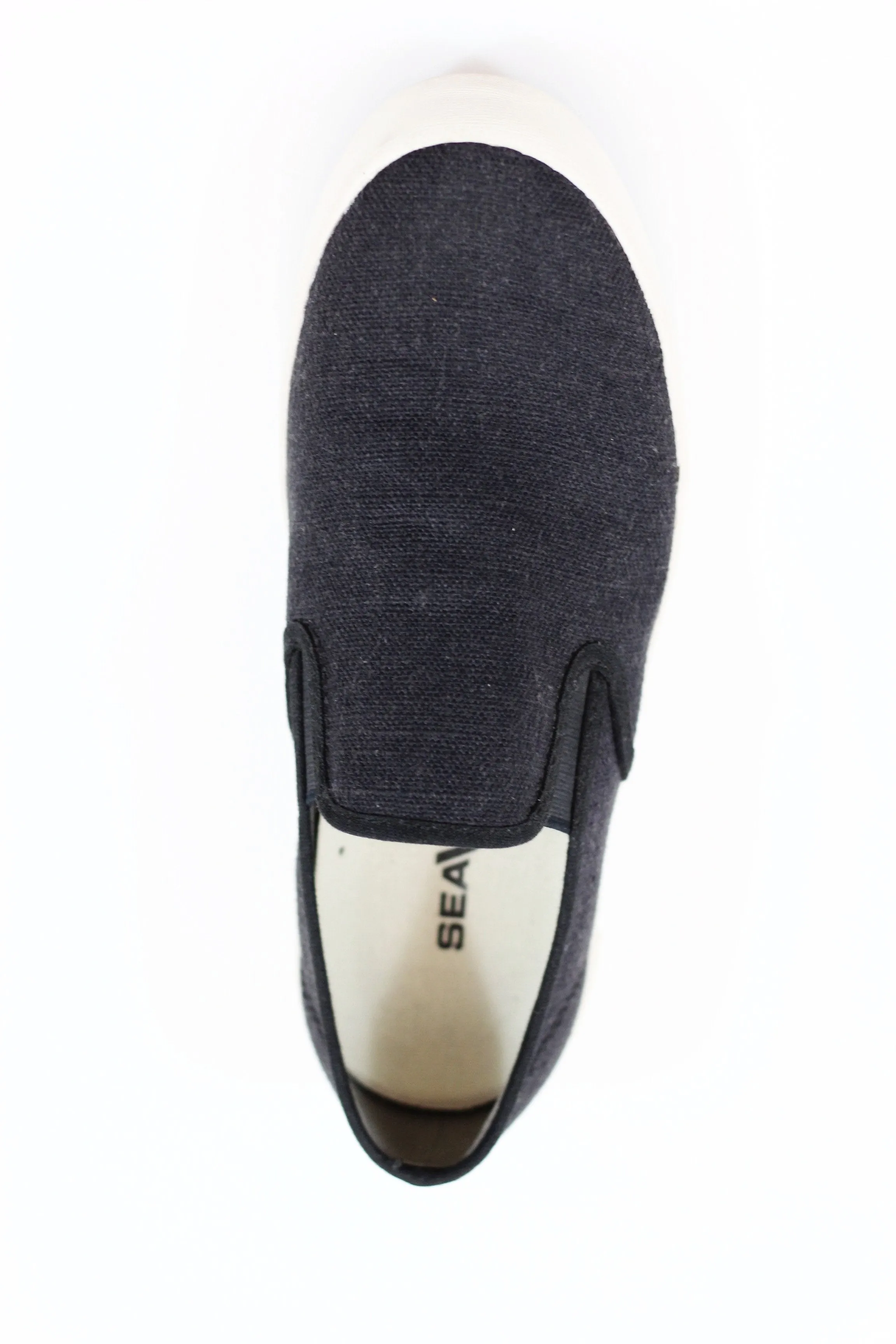 Seavees Women's Baja Slip On - Black Linen