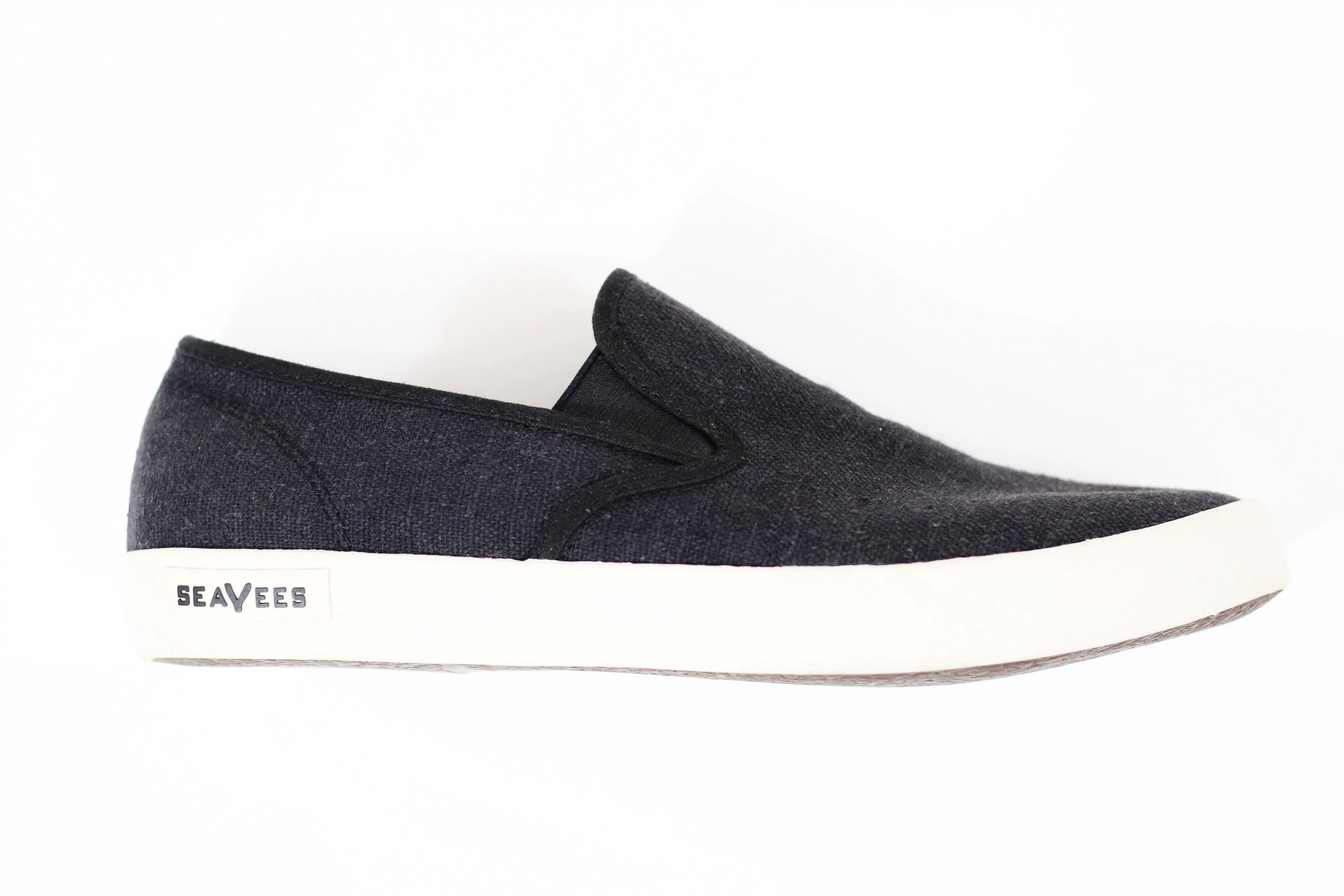 Seavees Women's Baja Slip On - Black Linen