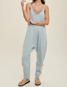 See You Later V-Neck Knit Jumpsuit