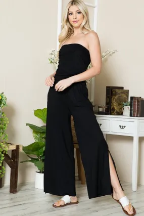 Shanti Wide Leg Jumpsuit with Side Pockets