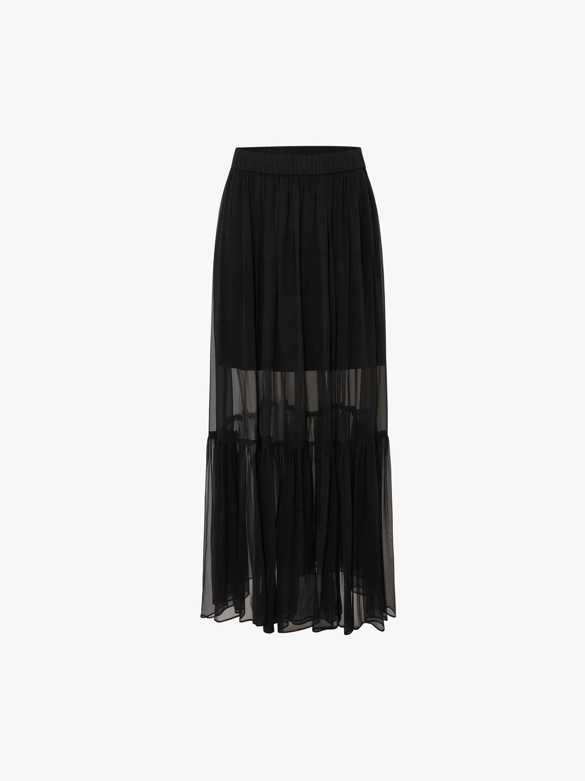 Silk Chiffon Maxi Skirt