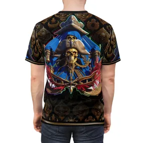 Skull Sailor Unisex T-Shirt All over Print Tee Pirate Captain Skull Unisex T-Shirt | D20198