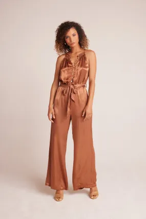 Smocked Halter Neck Jumpsuit - Curacao Coconut