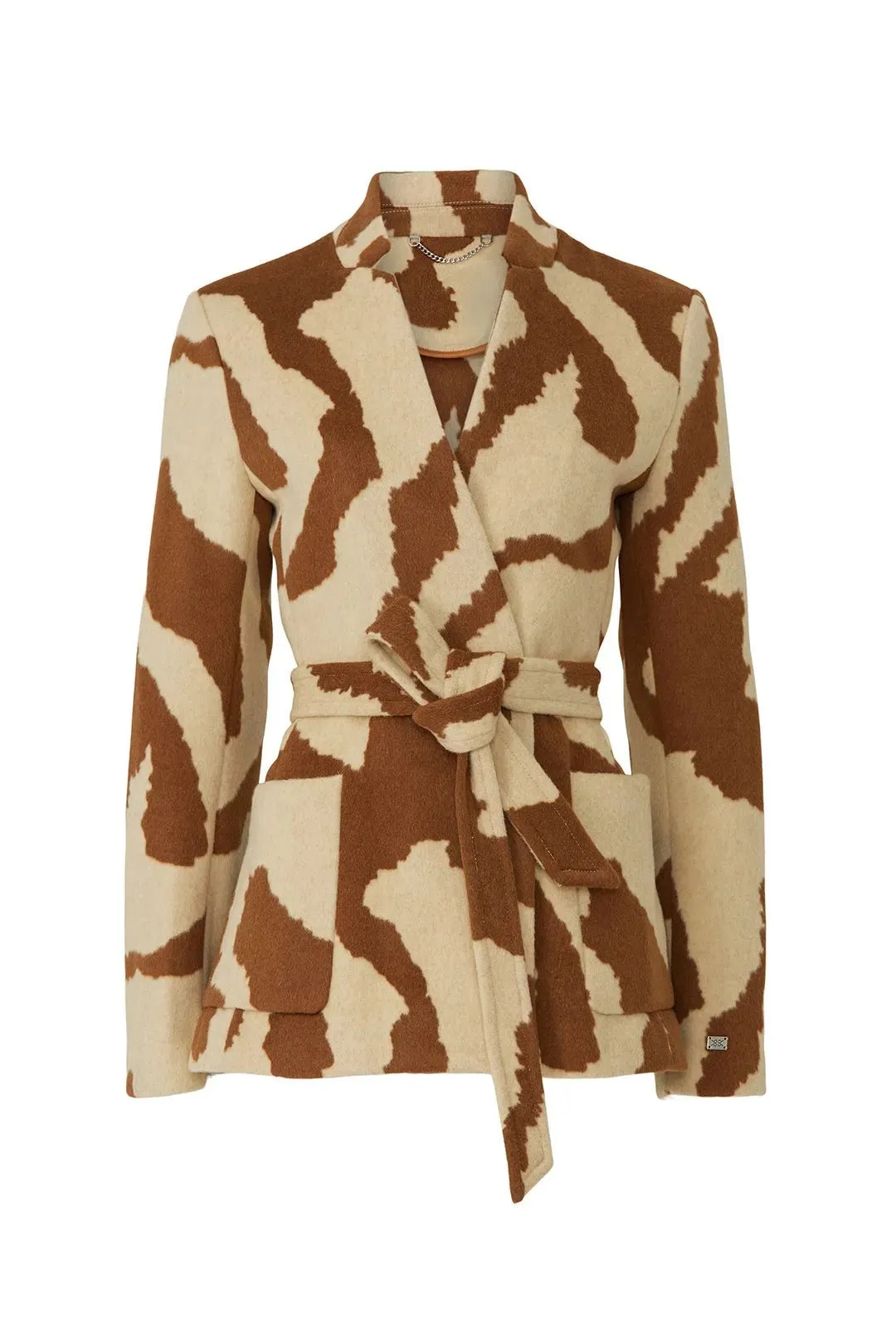 SOIA&KYO AZORA - Animal print wool jacket - FINAL SALE