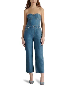 Steve Madden Anya Strapless Denim Jumpsuit