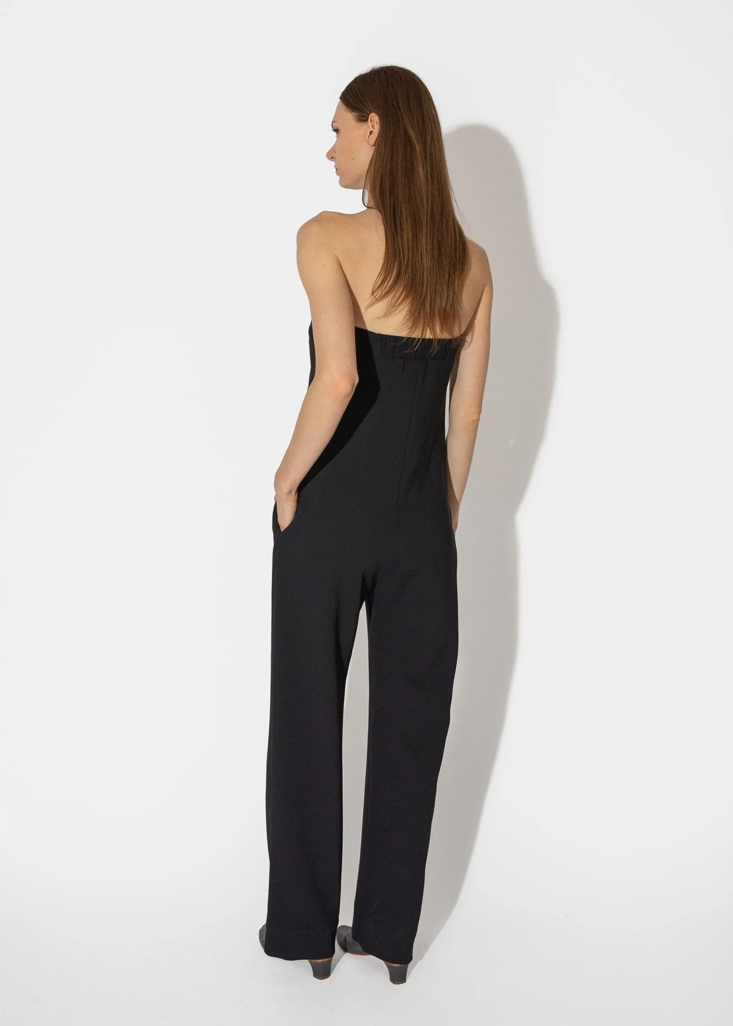 Strapless Fluid Jumpsuit in Black