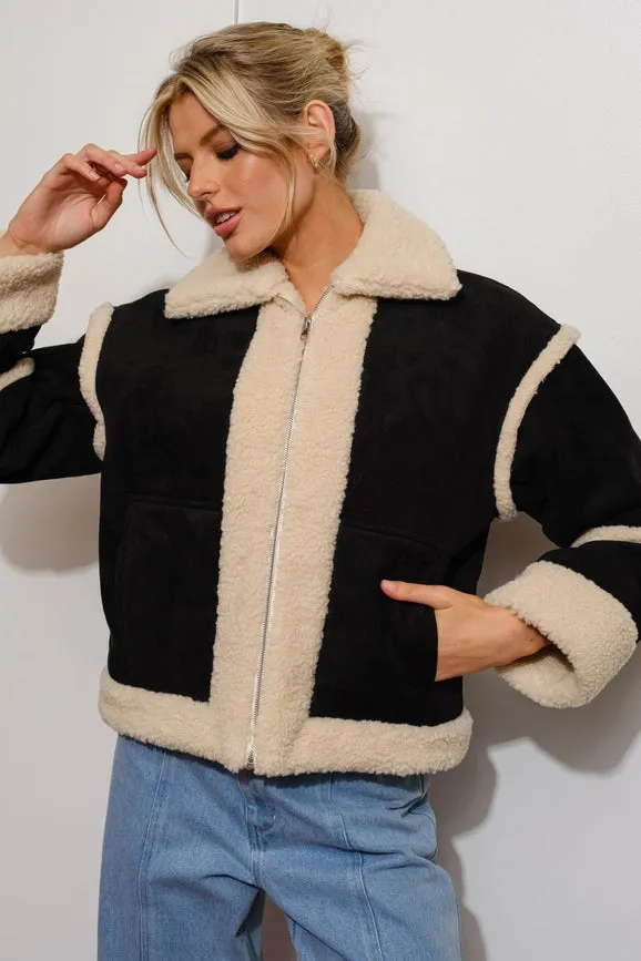 Suede Shearling Jacket