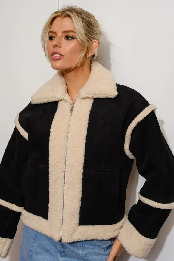 Suede Shearling Jacket