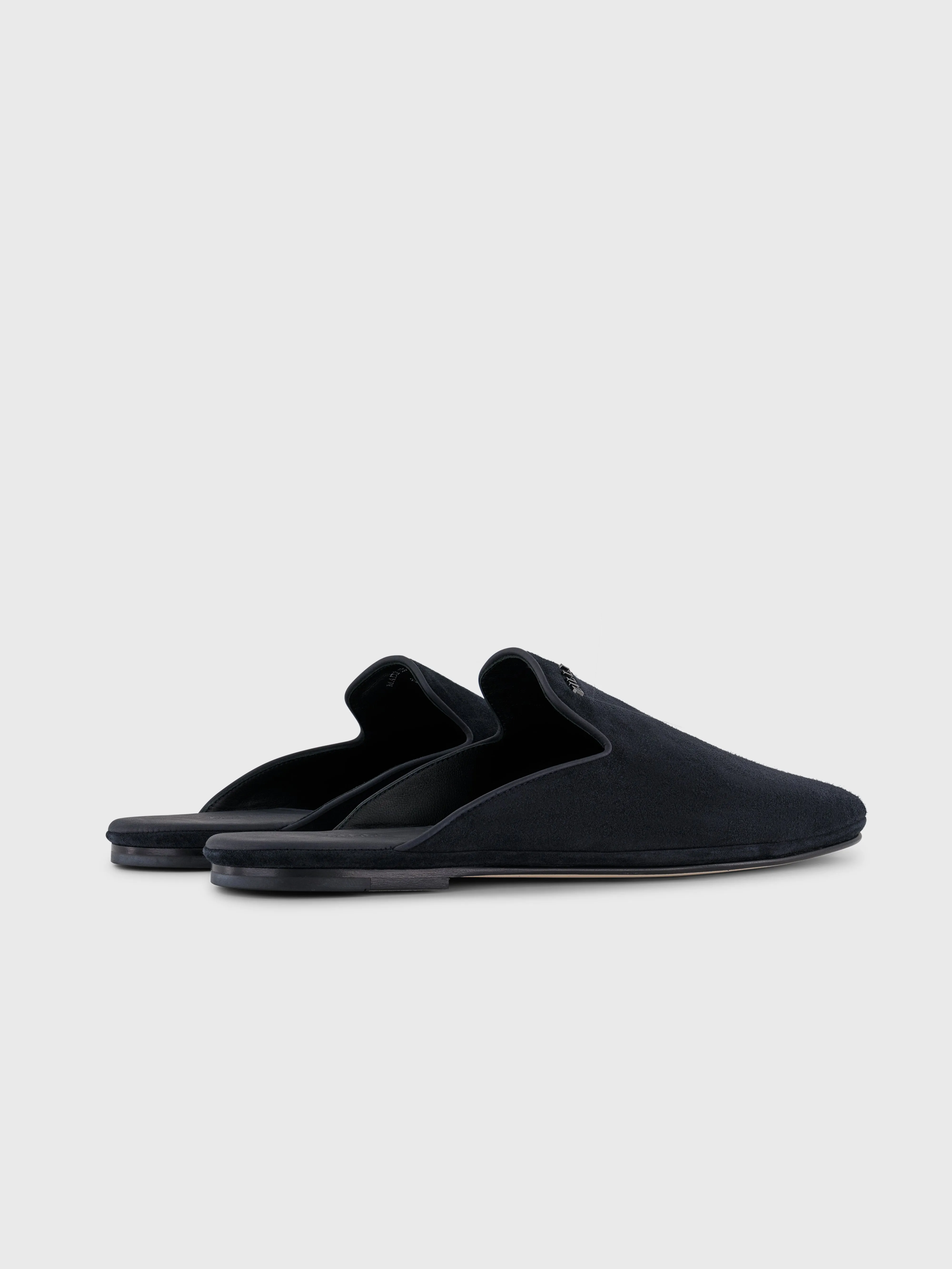 Suede Slippers - Dark Navy