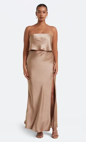 THE DREAMER STRAPLESS TOP  - GOLDEN