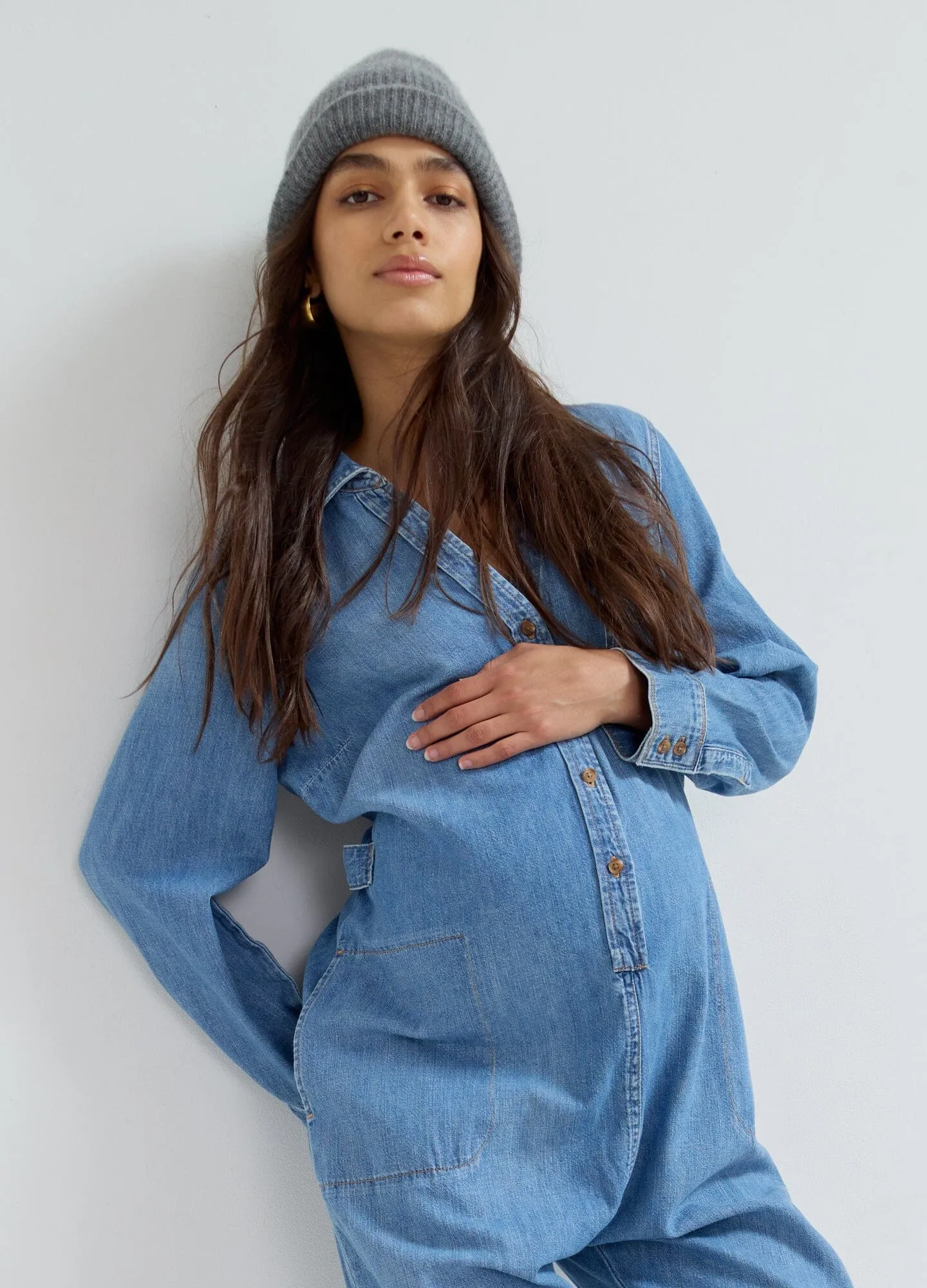 The Everyday Nursing Denim Jumpsuit