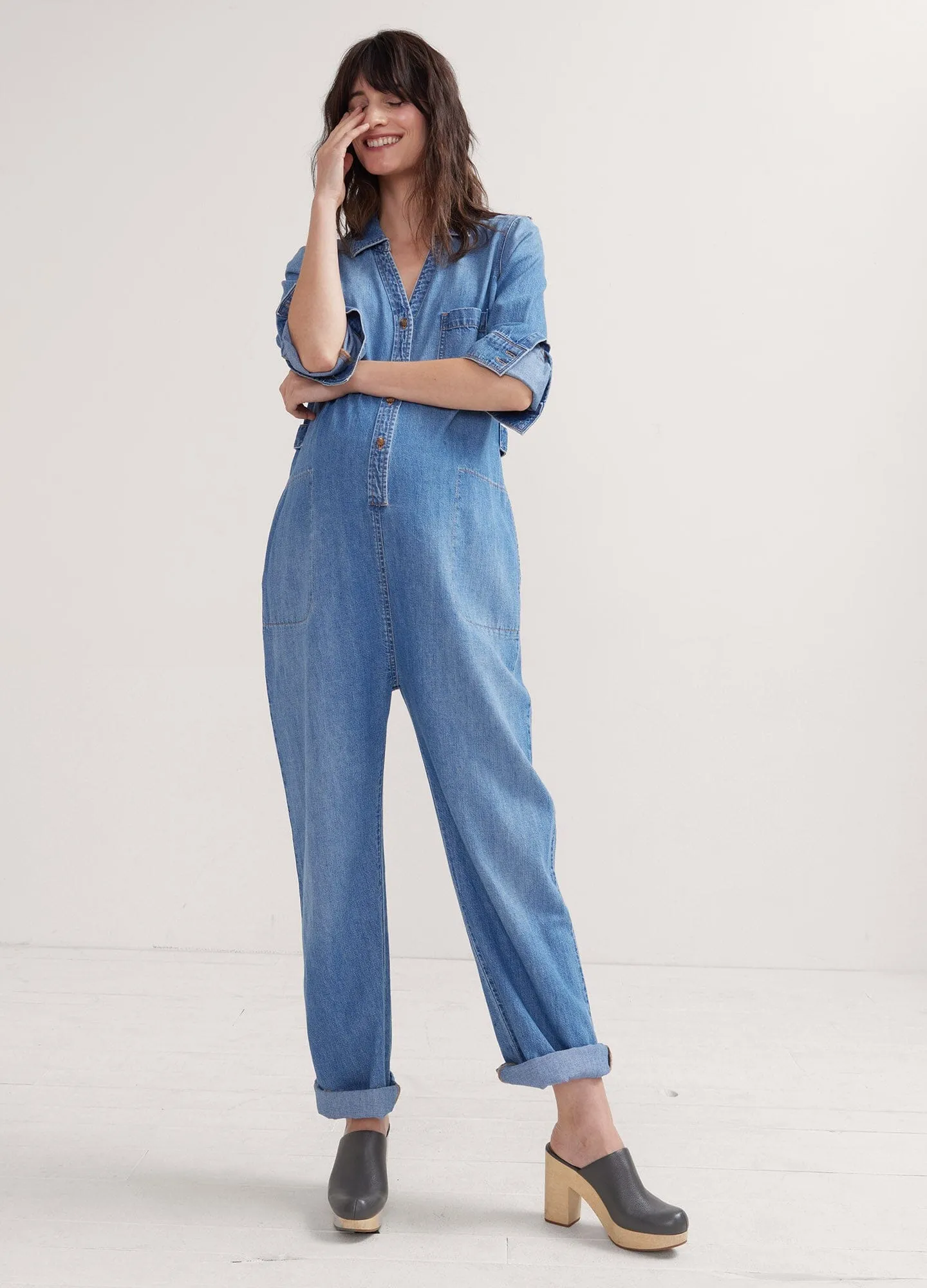 The Everyday Nursing Denim Jumpsuit