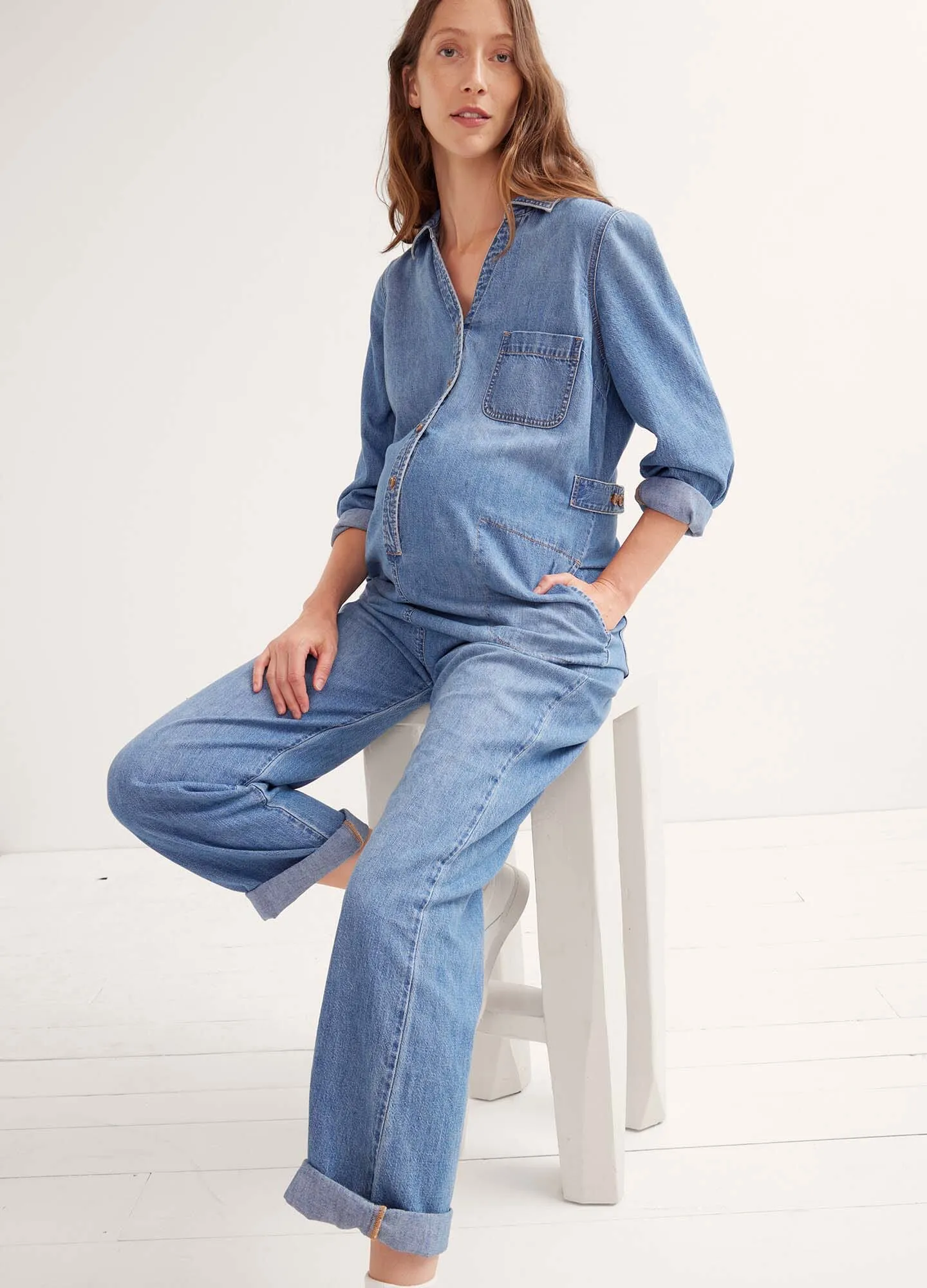 The Everyday Nursing Denim Jumpsuit