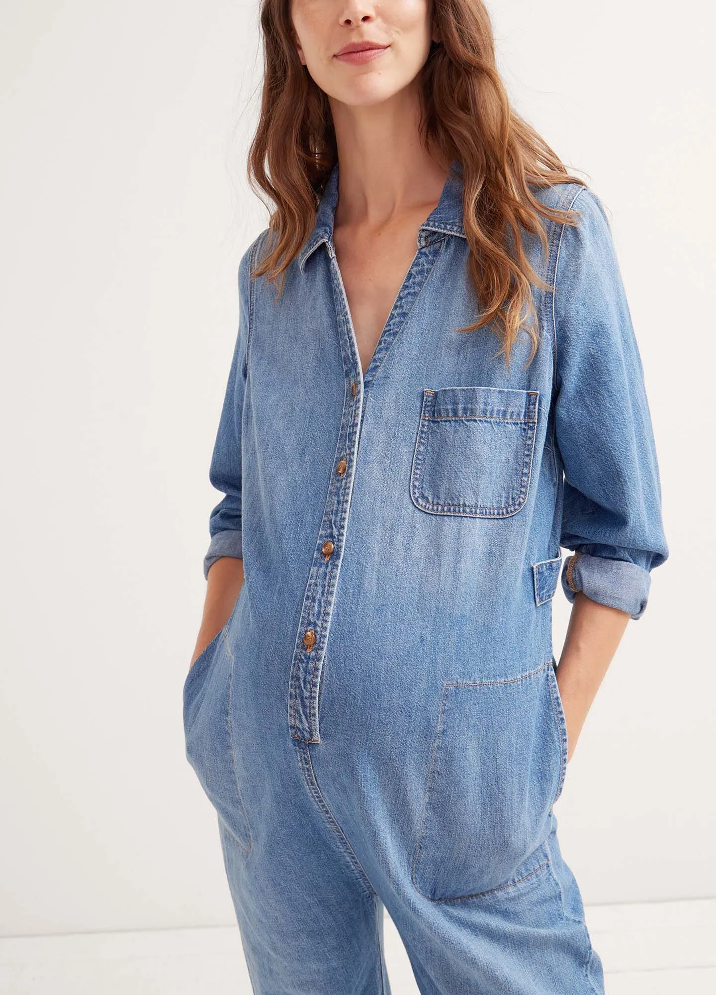 The Everyday Nursing Denim Jumpsuit